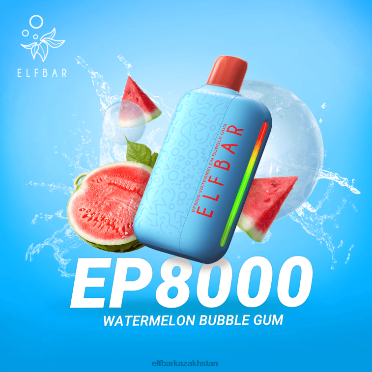 Disposable Vape New EP8000 Puffs ELFBAR Watermelon Bubble Gum 8L86266