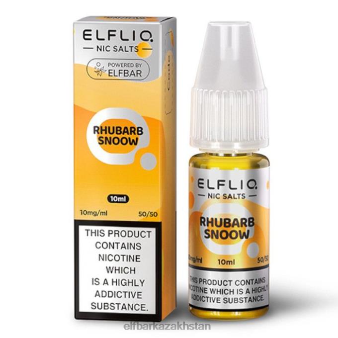 CV4D3171 ELFBAR ElfLiq Nic Salts - Rhubarb Snoow - 10ml-10 mg/ml Original