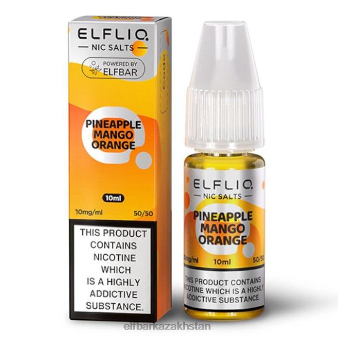CV4D3173 ELFBAR ElfLiq Nic Salts - Pineapple Mango Orange - 10ml-10 mg/ml Original