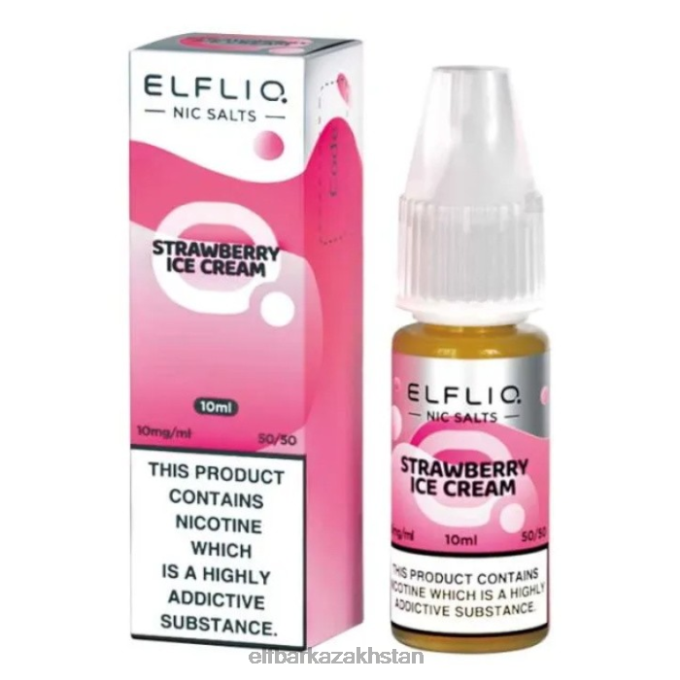 CV4D3182 ELFBAR ElfLiq Nic Salts - Strawberry Snoow - 10ml-10 mg/ml Original