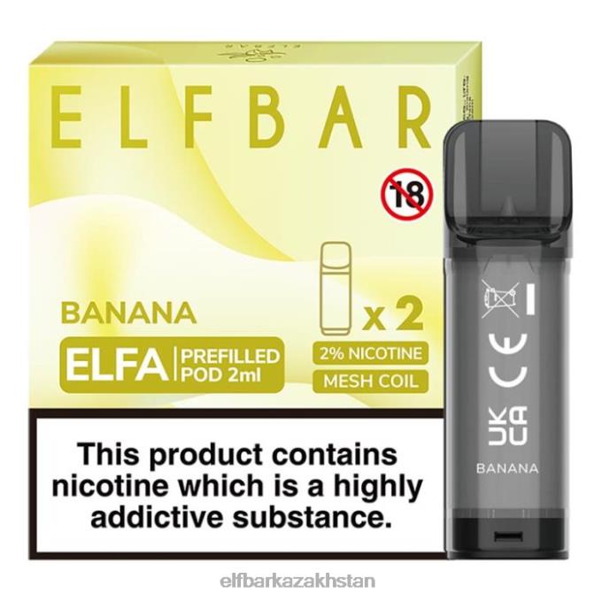 CV4D3105 ELFBAR Elfa Pre-Filled Pod - 2ml - 20mg (2 Pack) Banana